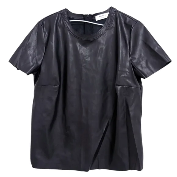Bailey/44 Black Faux Leather Top Large - Picture 3 of 6
